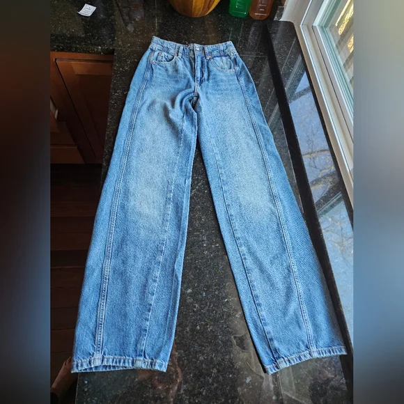 Free people We the free Aster high rise Straight Leg Jeans in Swarm Sz 24 - Picture 13 of 13